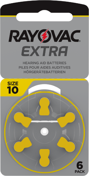 Hearing Aid Battery Size 10 Card of 6